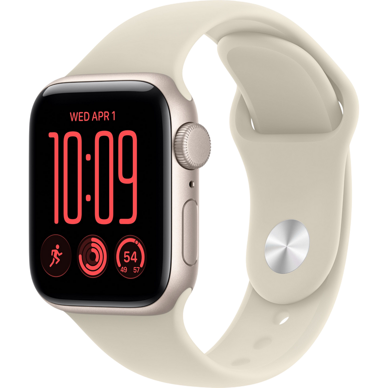 Apple Watch SE 3 40mm Aluminum Case with Sand Sport Band - M/L MJKW4 GPS, Starlight