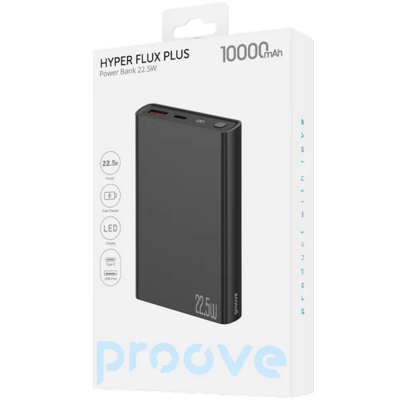 Power Bank 10000mAh Proove Hyper Flux 22.5W,Black