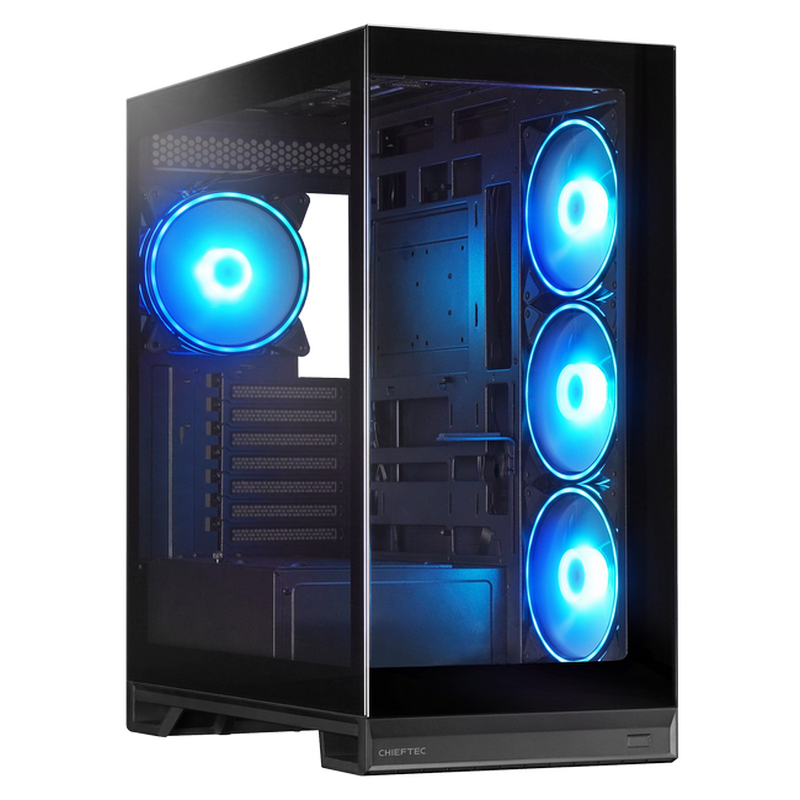 Case ATX Chieftec VISTA MAX, w/o PSU, 0,7mm, 4x140mm A-RGB, Temperd Glass, Controller RGB, 2xUSB3.0, 1xUSB Type-C, 2x2,5", 1x3,5", Black