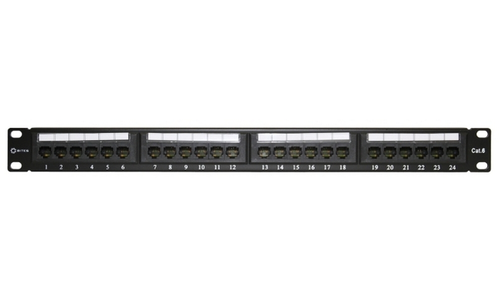 24 port patch panel cat.5e whith back bar, LY-PP5-07