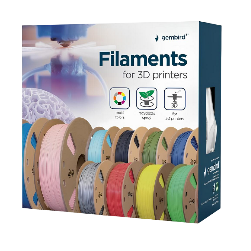 ABS 1.75 mm, Yellow Bright Filament, 1 kg, Gembird, 3DP-ABS1.75-01-Y