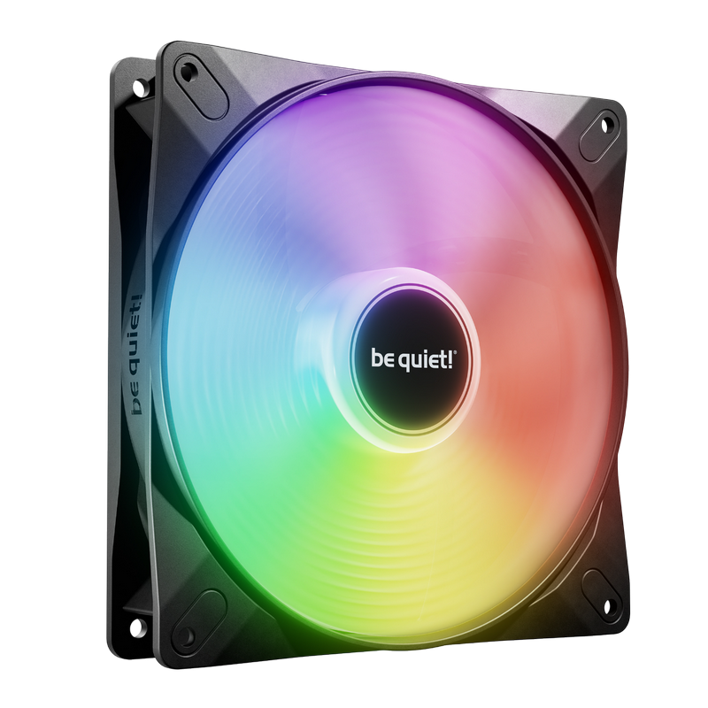 PC Case Fan be quiet! Light Wings LX, 140x140x25 mm, <22.9db, 56 CFM, 1200RPM, 7 blades, Rifle bearing, ARGB, 16 LEDs, PWM, 4pin, Black