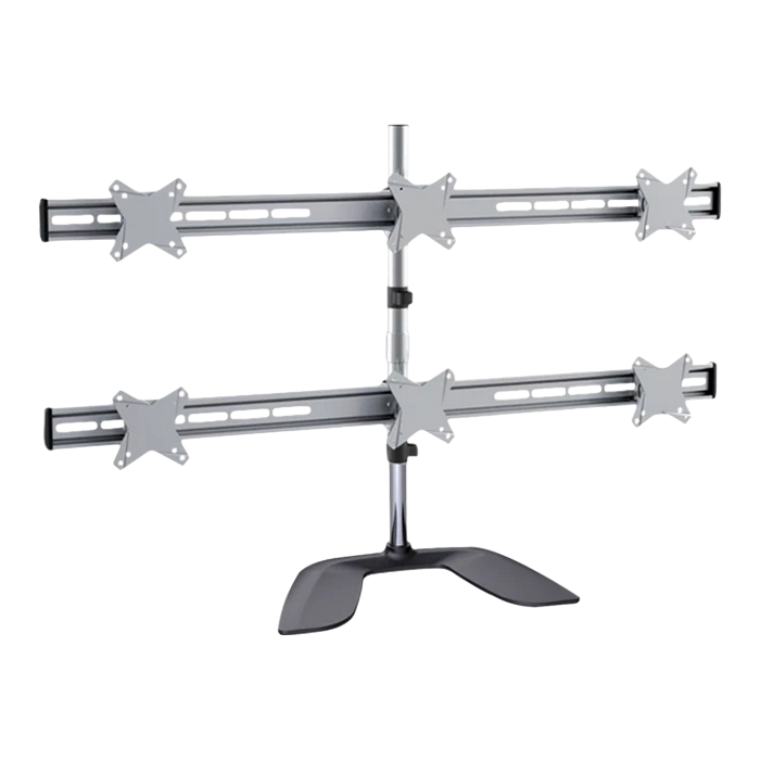 Table/desk stand for 6 monitors Reflecta PLANO DeskStand 23-1010 S, 13"-23", 100x100, 8kg/bracket.