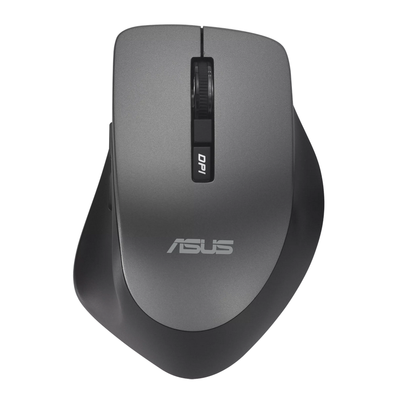 Wireless Mouse Asus WT425, 1000-1600 dpi, 6 buttons, Ergonomic, 82g, Silent, 1xAA, 2.4Ghz, Grey