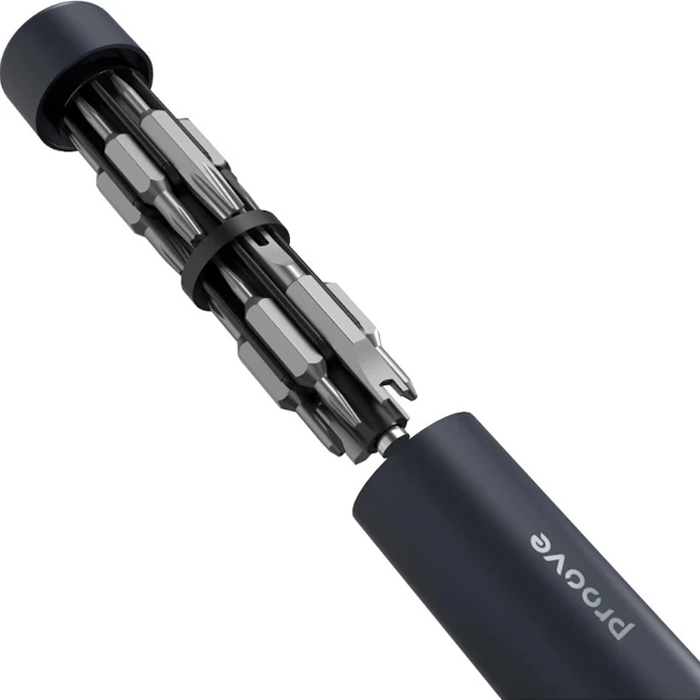 Multifunctional screwdriver set Proove Fixer 27 in1, Gray