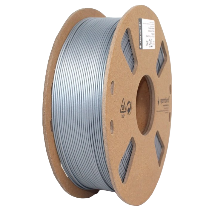 PLA 1.75 mm, Silver Filament, 1 kg, Gembird 3DP-PLA1.75-01-S