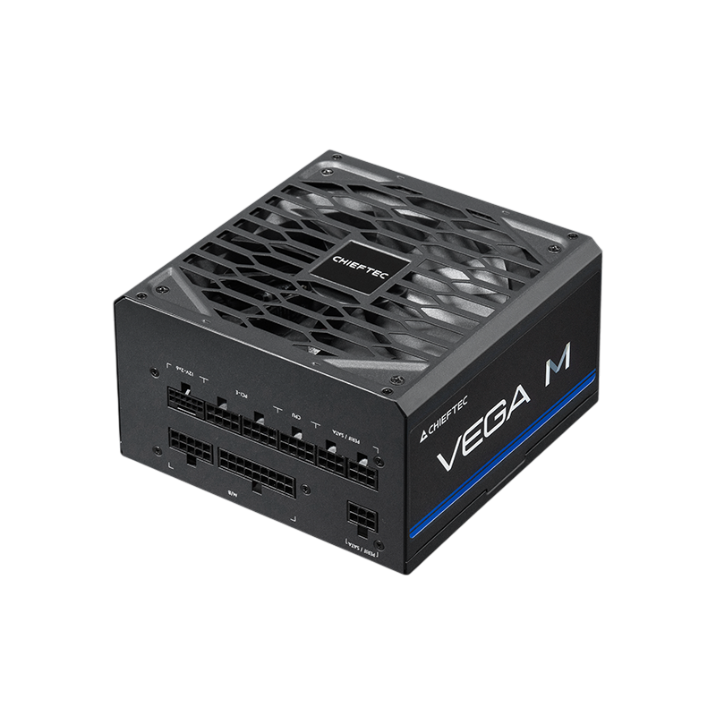 Power Supply ATX 750W Chieftec Vega M PPG-750-C, 80+ Gold, 135mm, Active PFC, Half-Bridge LLC+DC/DC, ATX 3.1, Full modular, Black