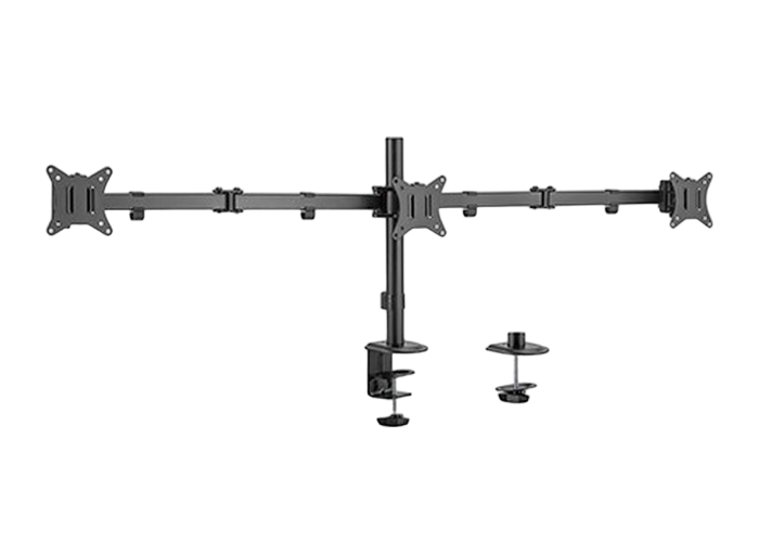 Table/desk 3-display mounting "MA-D3-01" Gembird (rotate,tilt,swivel),17”-27”,up to 7 kg,VESA:75x75,100x100