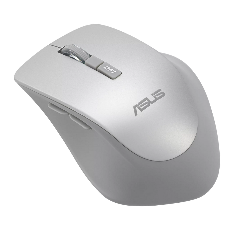 Wireless Mouse Asus WT425, 1000-1600 dpi, 6 buttons, Ergonomic, 82g, Silent, 1xAA, 2.4Ghz, Silver
