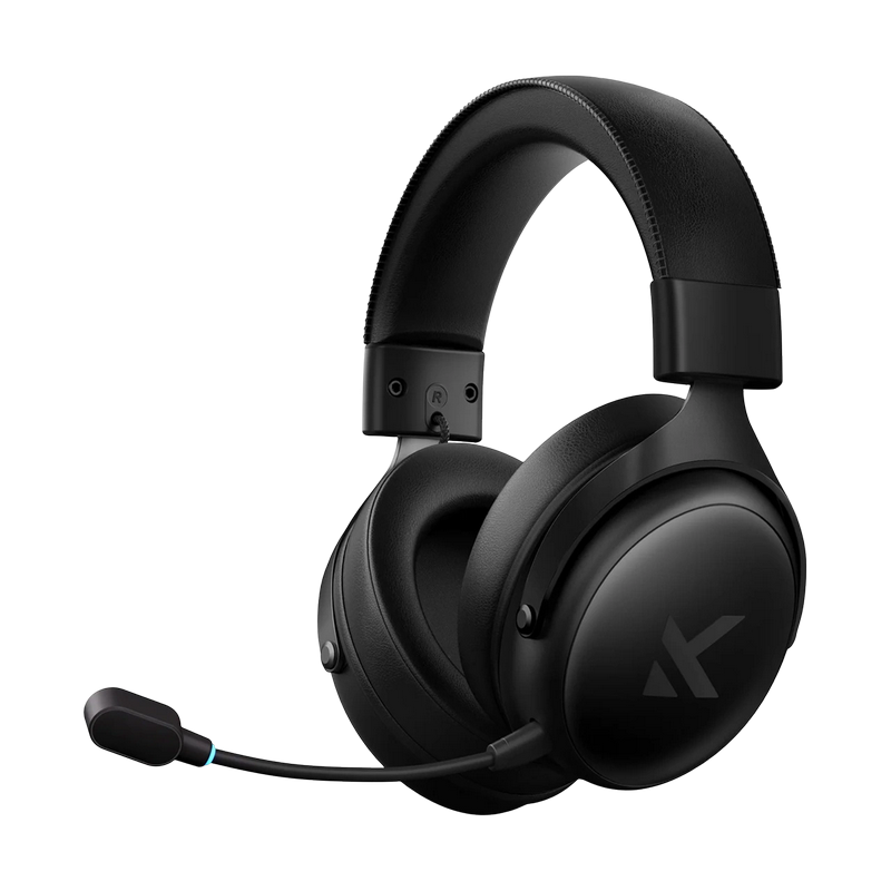 Gaming Wireless Headset MCHOSE V9 Pro, 53mm drivers, 275g, 250h, Detachable AI NC Microphone, 7.1, Memory foam, On-ear control, USB+2.4+BT, Black