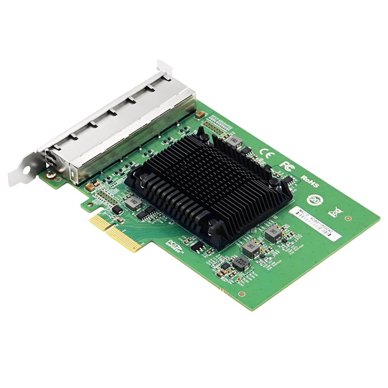 PCI-e Intel Server Adapter Intel I350AM4, 6 Copper Port 1Gbps