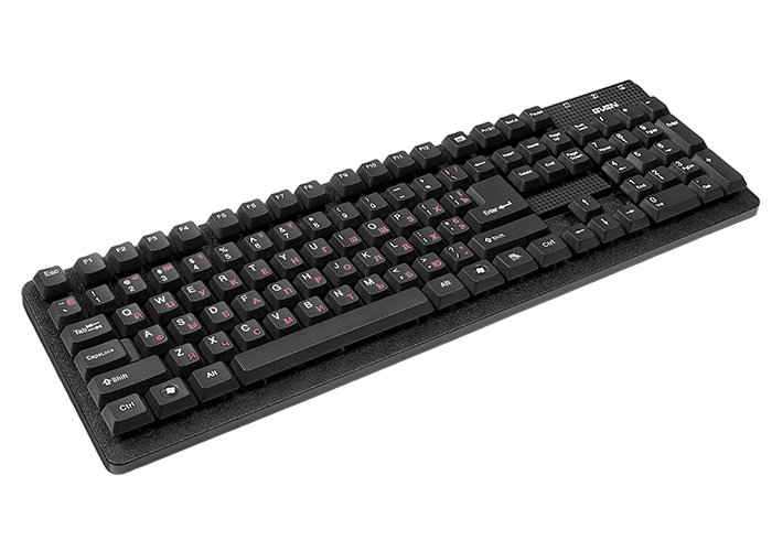 Keyboard SVEN Standard 301, Classic layout, Splash proof, Calculator key, 1.5m, USB+PS/2, EN/RU, Black
