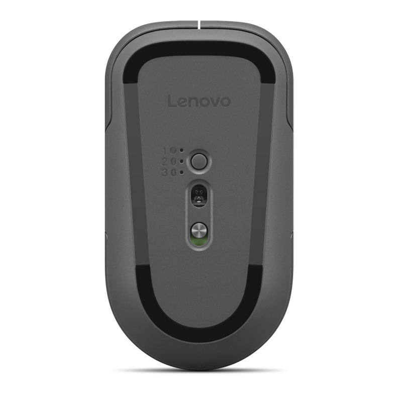 Wireless Mouse Lenovo Pro Plus 6050, Full-size, Ambidextrous, Multidevice, 1600/2400/4000 dpi, 6 buttons, IR Optical, 63.5g., 1xAA, 2,4Ghz/BT5.3, Grey
