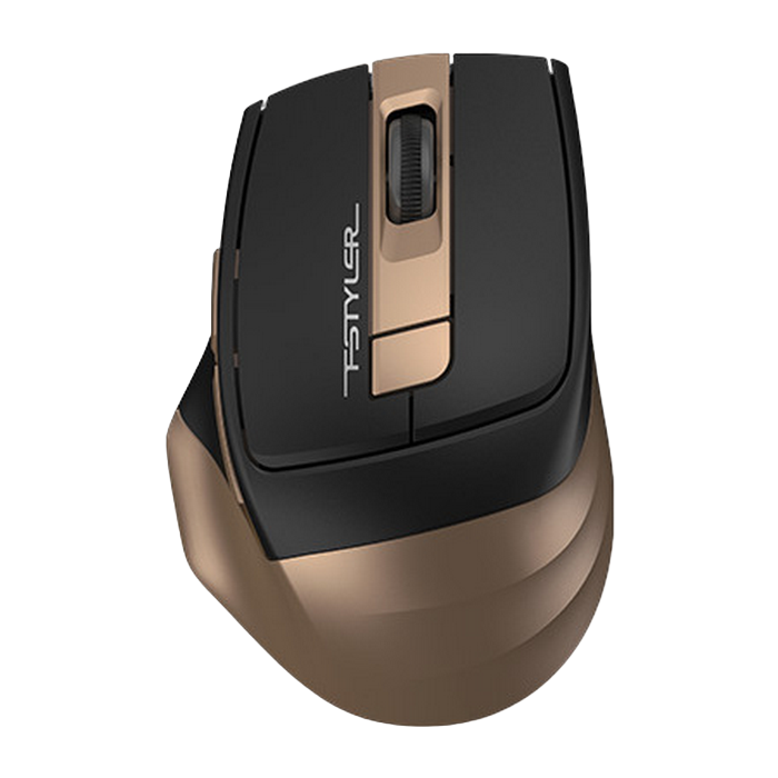 Wireless Mouse A4Tech FG35, 1200-2000 dpi, 6 buttons, 92g, Ergonomic, Programmable, 4-Way Wheel, 1xAA, 2.4Ghz, Black/Bronze