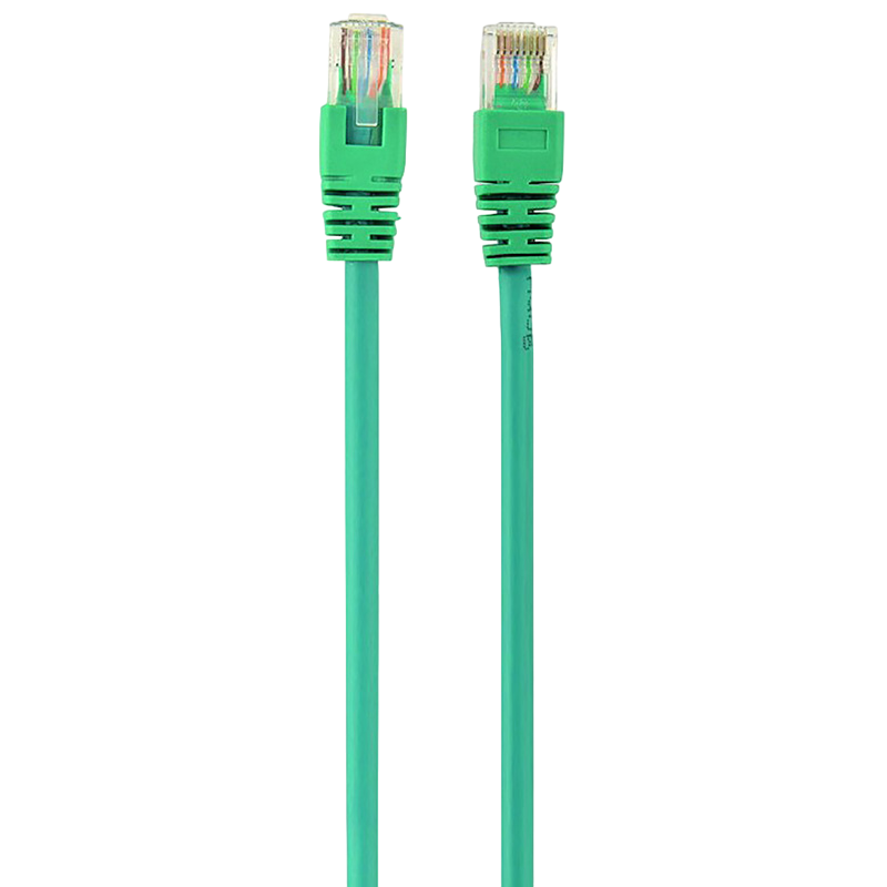 1.5m, Patch Cord Green, PP12-1.5M/G, Cat.5E, Cablexpert, molded strain relief 50u" plugs