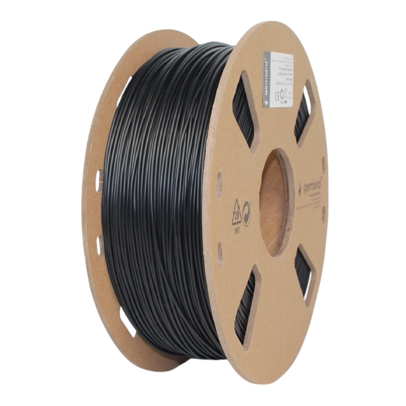 PLA 1.75 mm Flexible Black, 1 kg, Gembird, 3DP-PLA-FL-01-BK
