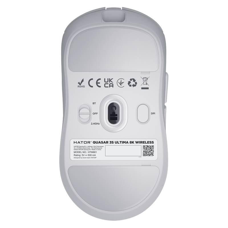 Gaming Mouse HATOR Quasar 3S ULTIMA 8K wireless (HTM661) white