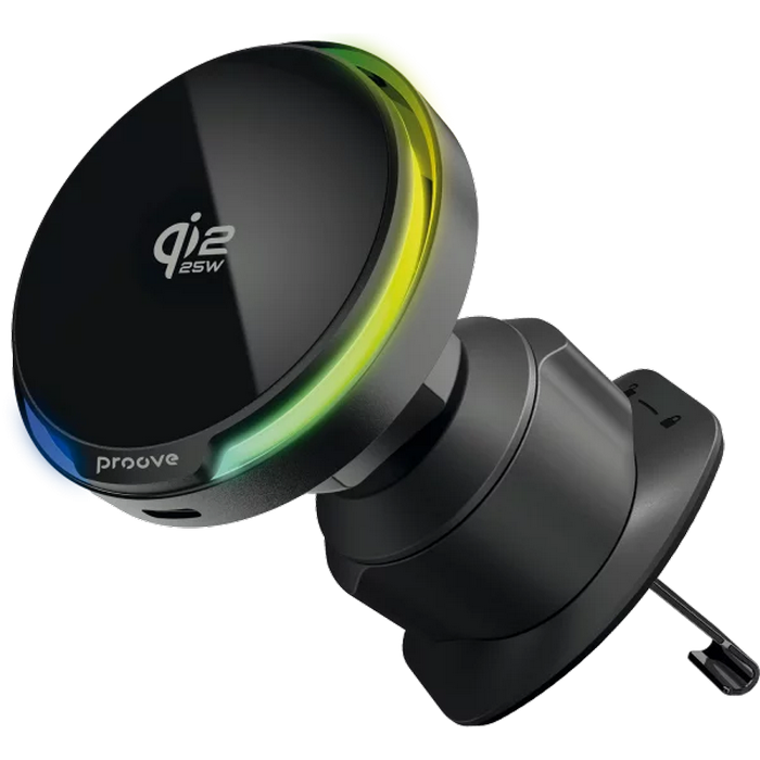 Car Mount With Wireless Charger Proove Spark Qi2.2 25W, Black