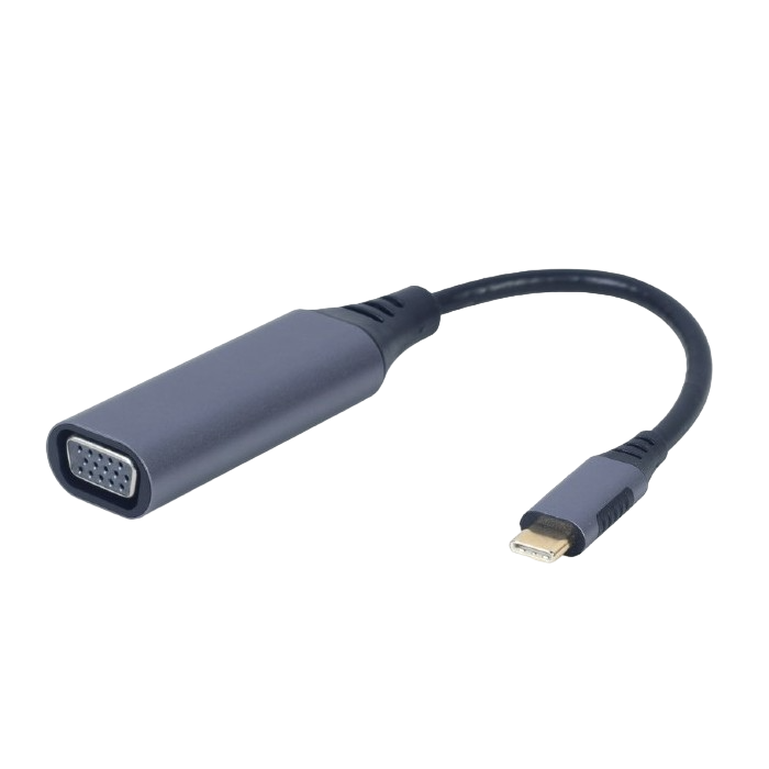 Adapter Type-C to VGA socket 0.15m Cablexpert, up to 1920 x 1080 pixels at 60 Hz, A-USB3C-VGA-01
