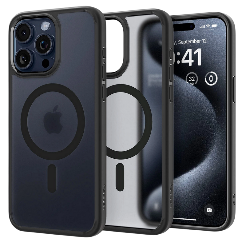 Spigen iPhone 15 Pro, Ultra Hybrid Mag Magsafe, Frost Black