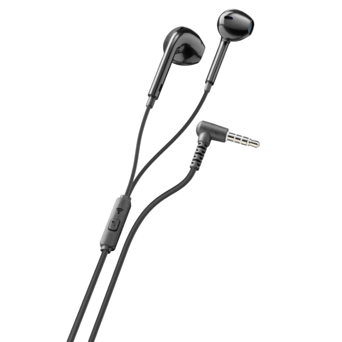 Ploos capsule earphone with mic Black