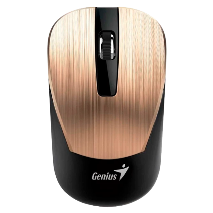 Wireless Mouse Genius NX-7015, 1200 dpi, 3 buttons, Ambidextrous, 57g, BlueEye, 1xAA, 2.4Ghz, Gold