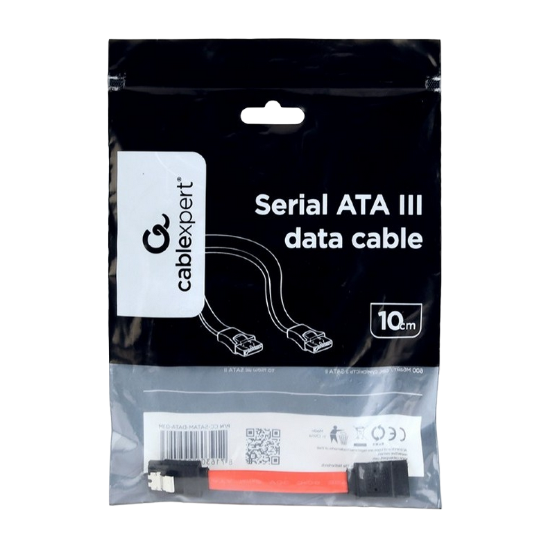 Cable Serial ATA III 50 cm data cable, metal clips, Cablexpert CC-SATAM-DATA