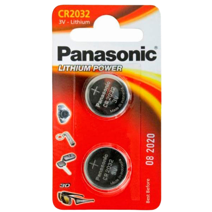 CR2032, Blister*2, Panasonic, CR-2032EL/2B