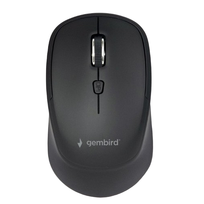 Wireless Mouse Gembird MUSW-4B-05, 800-1600 dpi, 4 buttons, Ambidextrous, 1xAA, Black