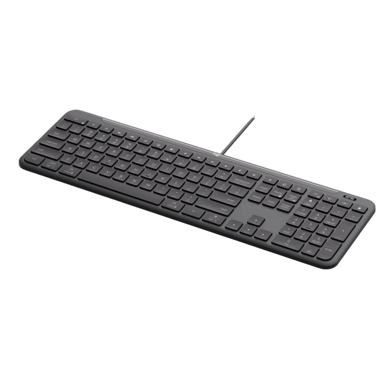 Keyboard Logitech Signature Slim K620 for Business, Quiet typing, 1.8m, USB-C, EN, Black