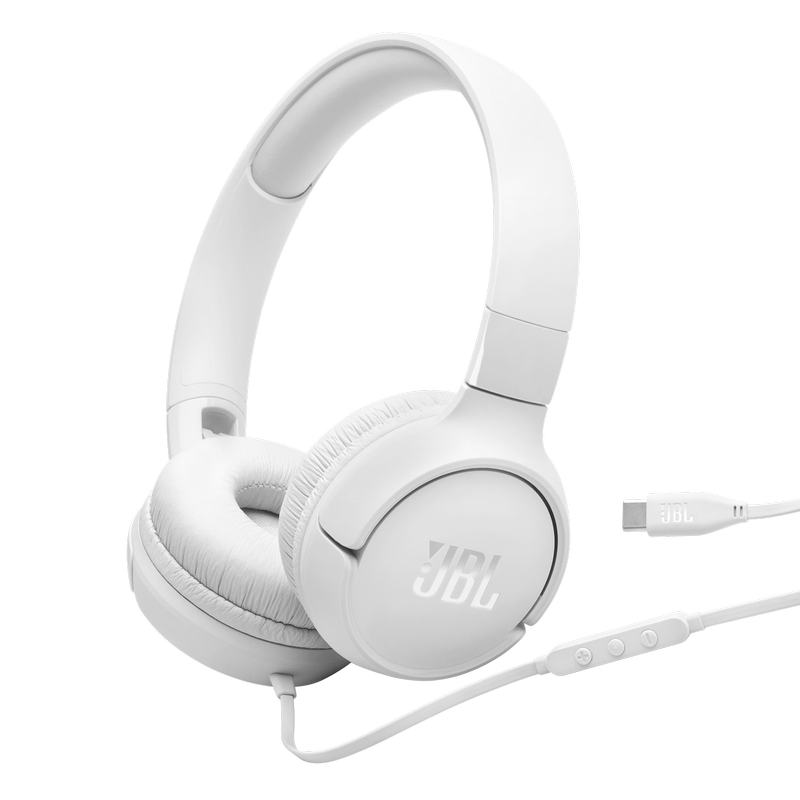 Headphones JBL T520C USB-C, White