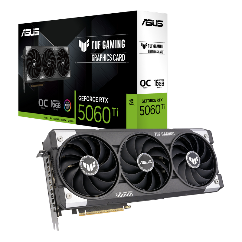 VGA ASUS RTX5060Ti 16GB GDDR7 TUF Gaming (TUF-RTX5060TI-O16G-GAMING)