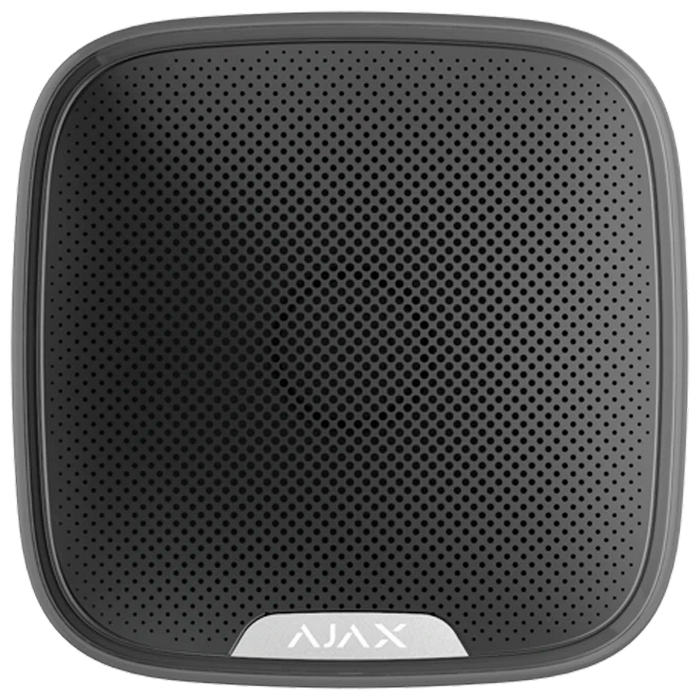 Ajax Outdoor Wireless Security Siren "StreetSiren", Black, 85-113dB, LED Frame