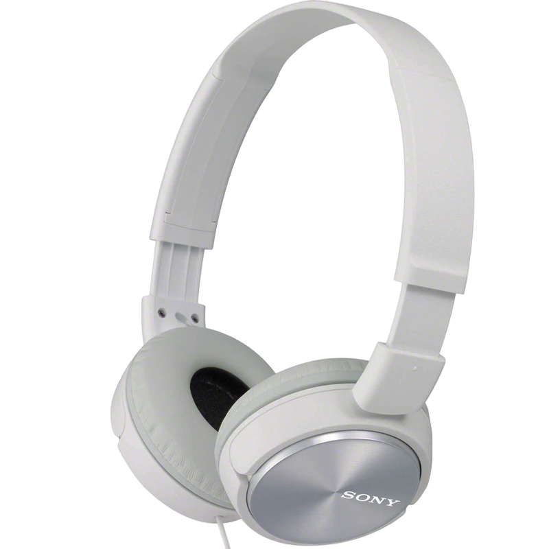 Headphones SONY MDR-ZX310AP, Mic on cable, 4pin 3.5mm jack L-shaped, Cable: 1.2m, White