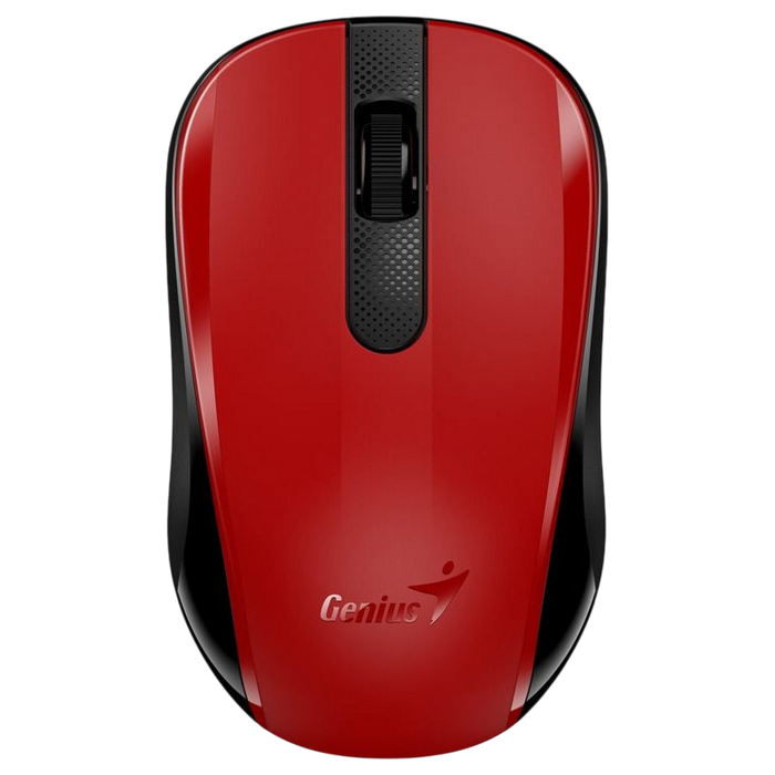 Wireless Mouse Genius NX-8008S, 1200 dpi, 3 buttons, Ambidextrous, 54g, Silent, BlueEye, 1xAA, 2.4Ghz, Red