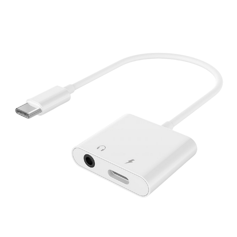 Audio adapter Type-C male /4-pin*3.5 mm socket & Type-C socket, Cablexpert A-CM-3.5F-01