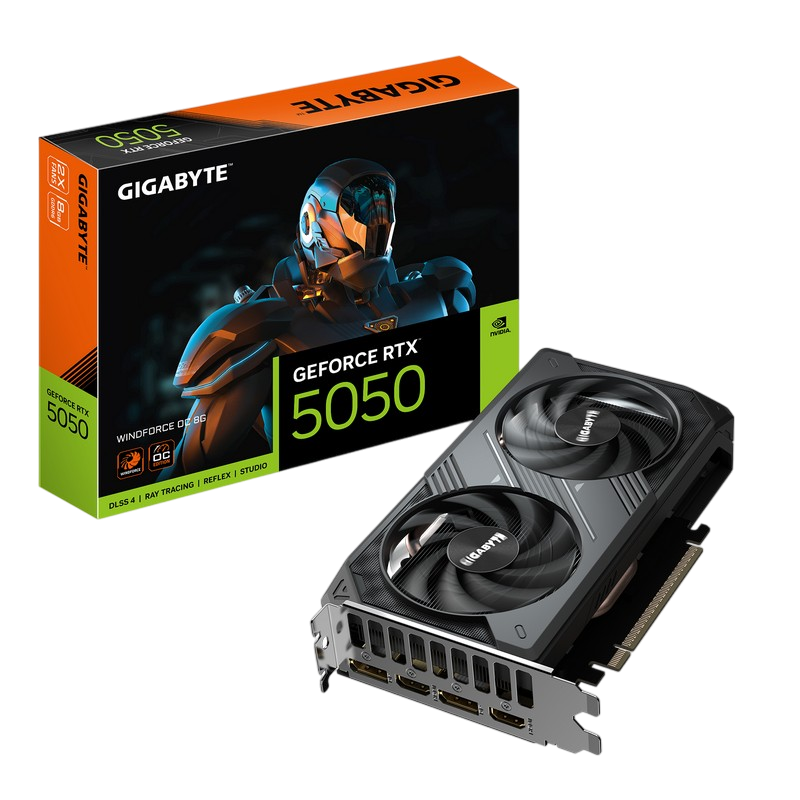 VGA Gigabyte RTX5050 8GB GDDR6 WindForce OC (GV-N5050WF2OC-8GD)