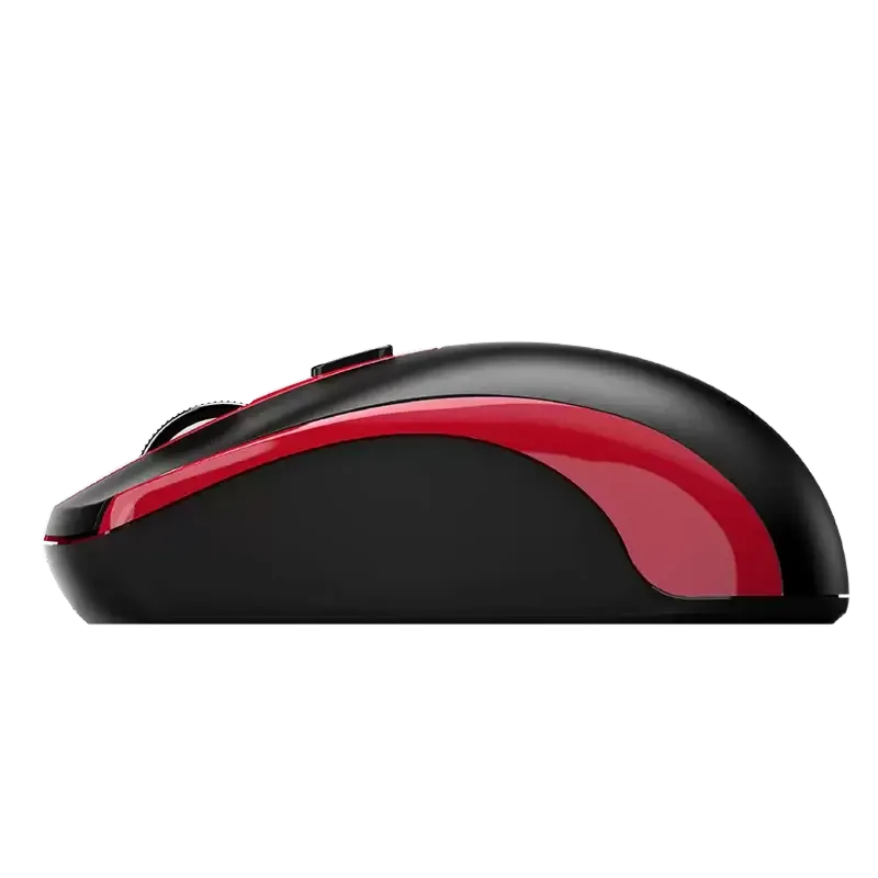 Wireless Mouse Genius ECO-8150, 1200 dpi, 4 buttons, Ambidextrous, 81g, BlueEye, Rechargeable, 2.4Ghz, Red