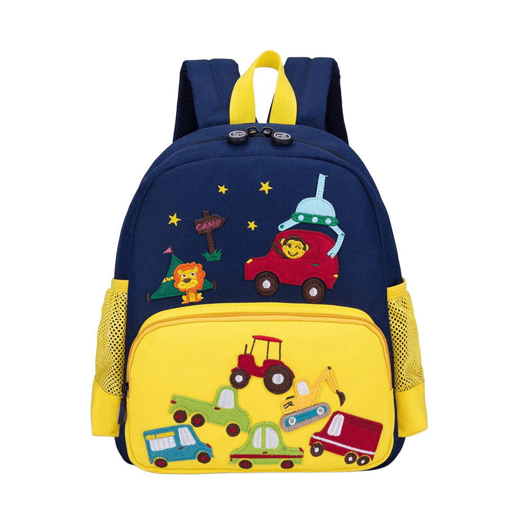 Kids Backpack Yellow Car