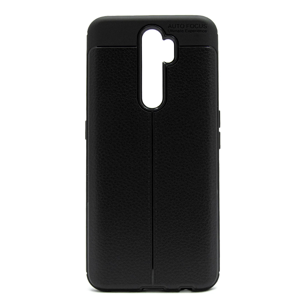 Helmet Case TPU Leather Texture OPPO A9 2020, Black