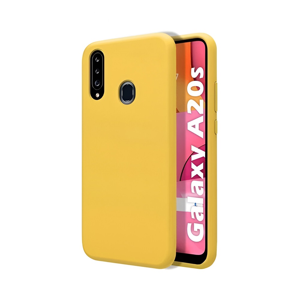Helmet Case Liquid Silicone Samsung A20S, Yellow