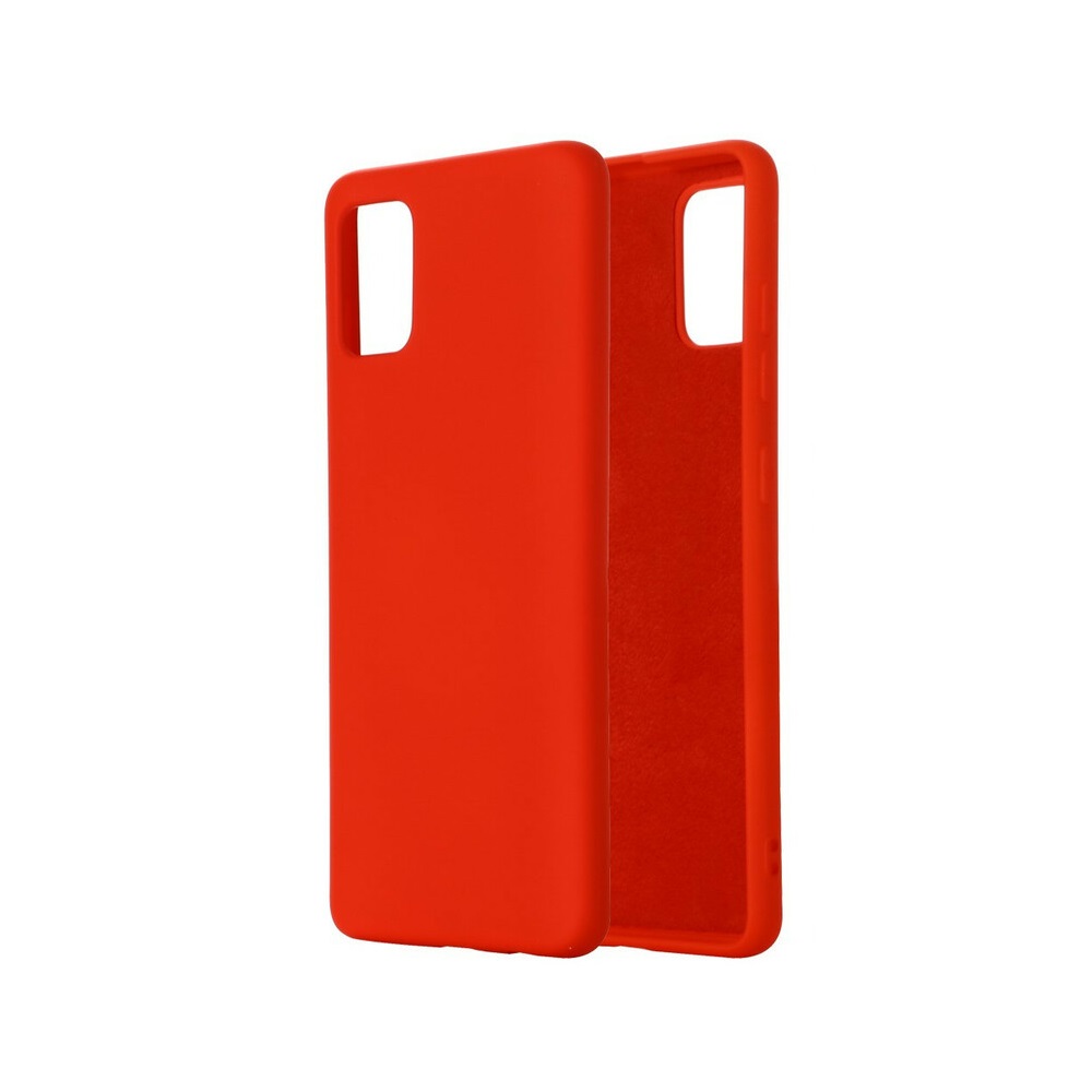 Helmet Case Liquid Silicone Samsung A31, Red