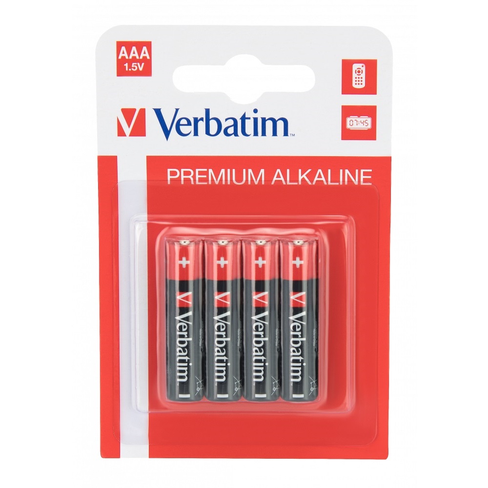 Verbatim Batteries AAA Alkaline 4 pcs Blister