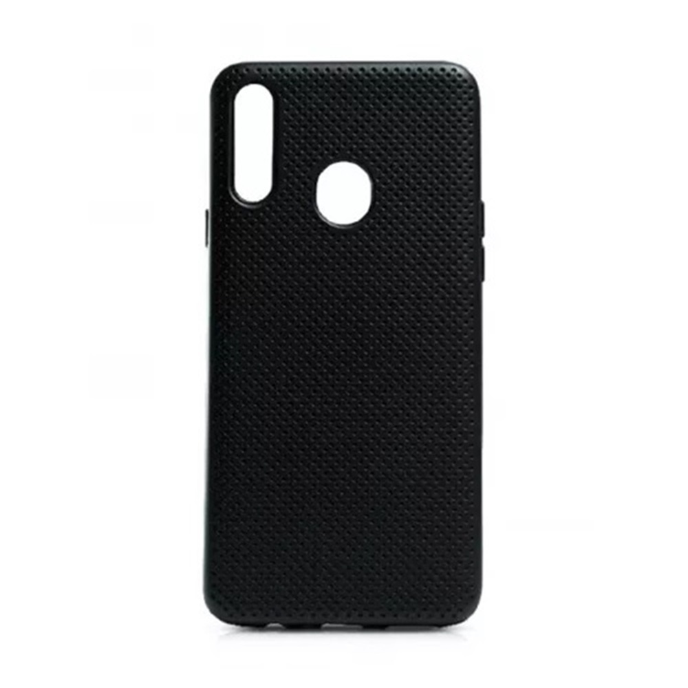 Helmet Case Liquid Silicone Grid Samsung A20S, Black