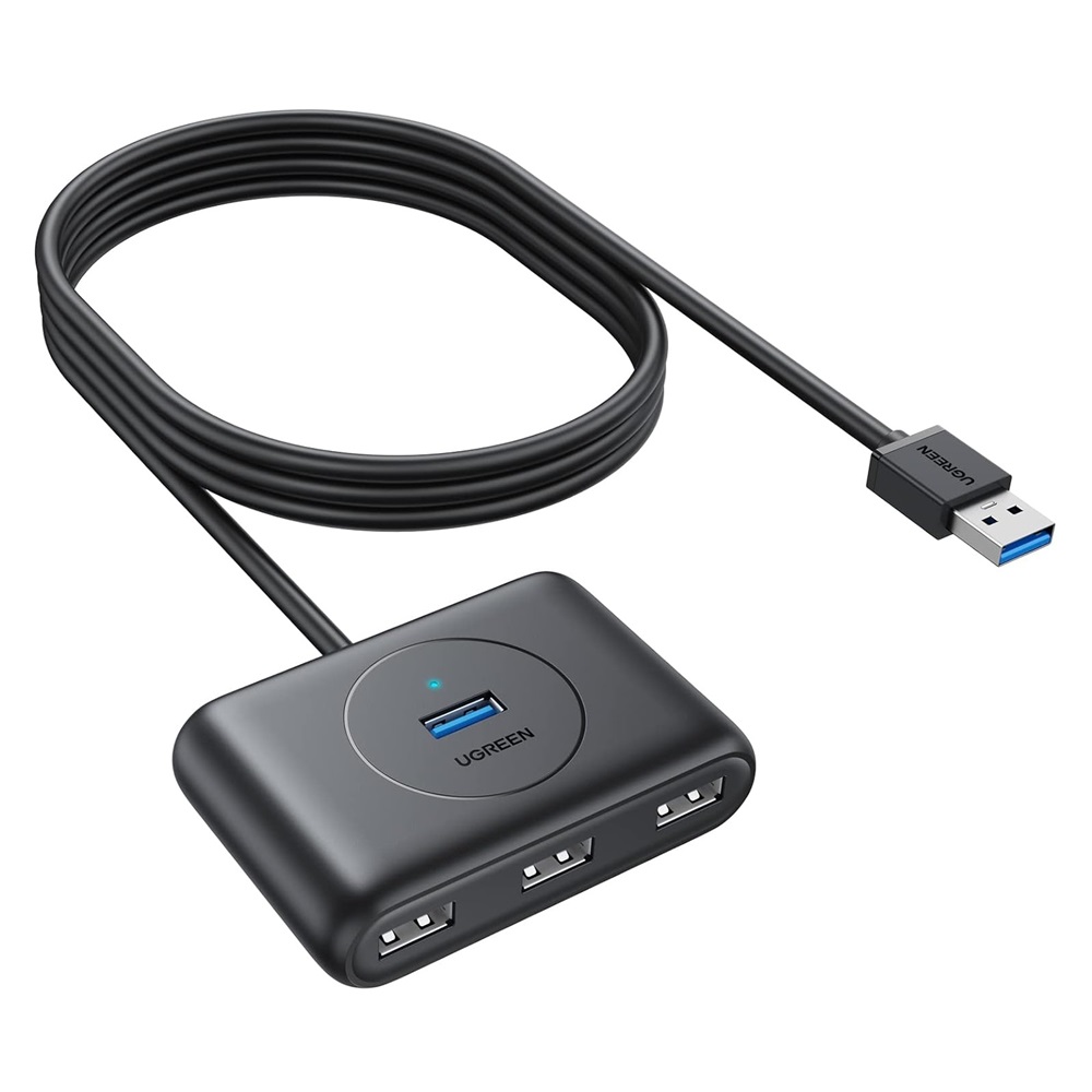 UGREEN HUB 4in1 USB-A to 4*USB-A3.0, 1.0m | CR113, Black