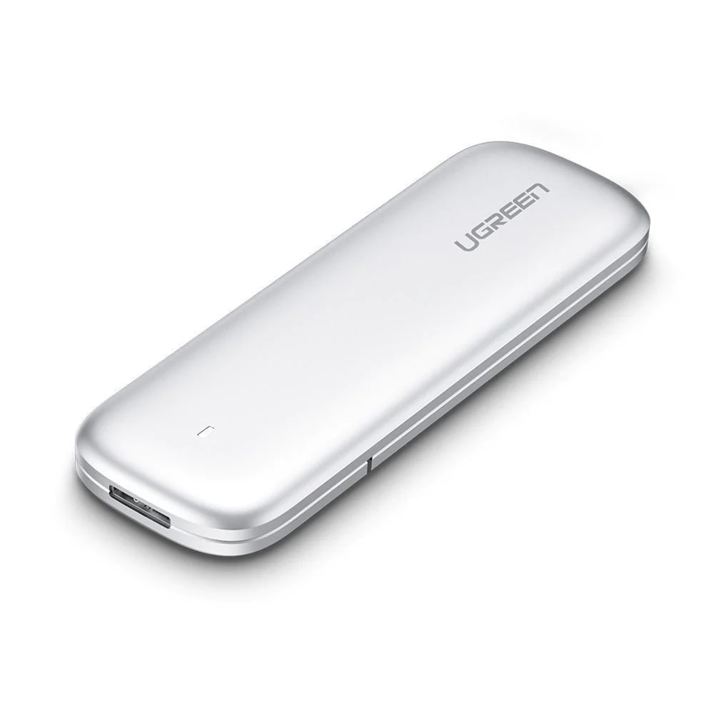 UGREEN Hard Drive Enclosure M.2 SATA, M sizes 2230/2242/2260/2280, USB-C 3.1 Gen2, Cable 0.5m | CM400, Gray