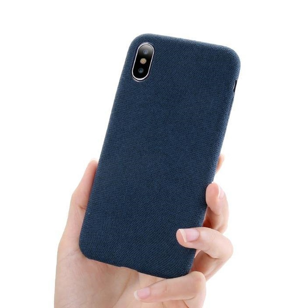 Helmet Case TPU Suede iPhone Xs Max, Dark Blue