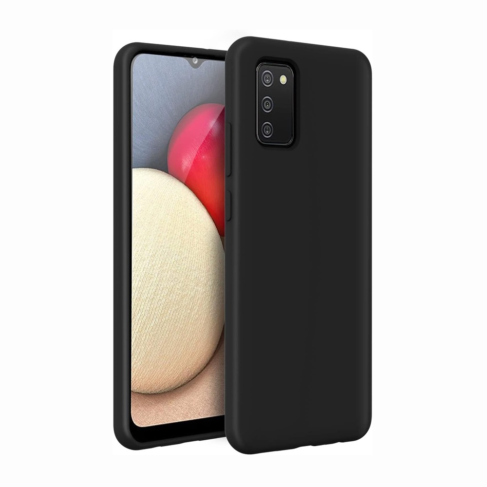 Helmet Case Liquid Silicone Samsung A02S, Black