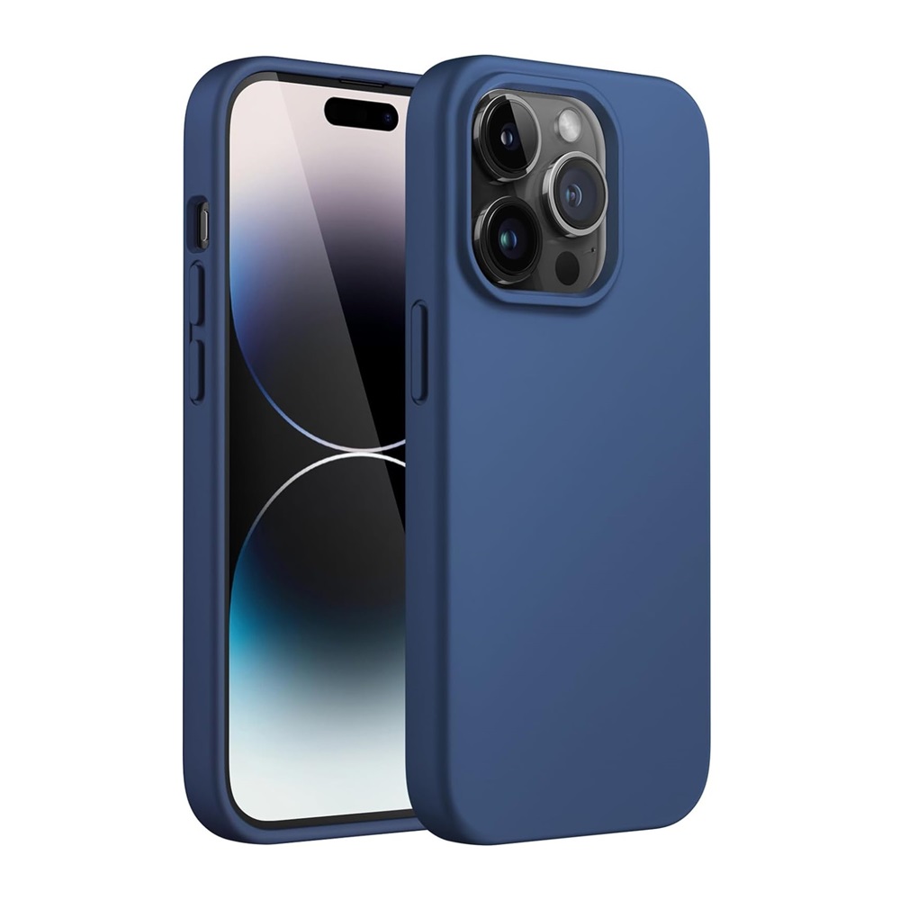Helmet Case Silicone Soft Touch iPhone 14 Pro, Blue