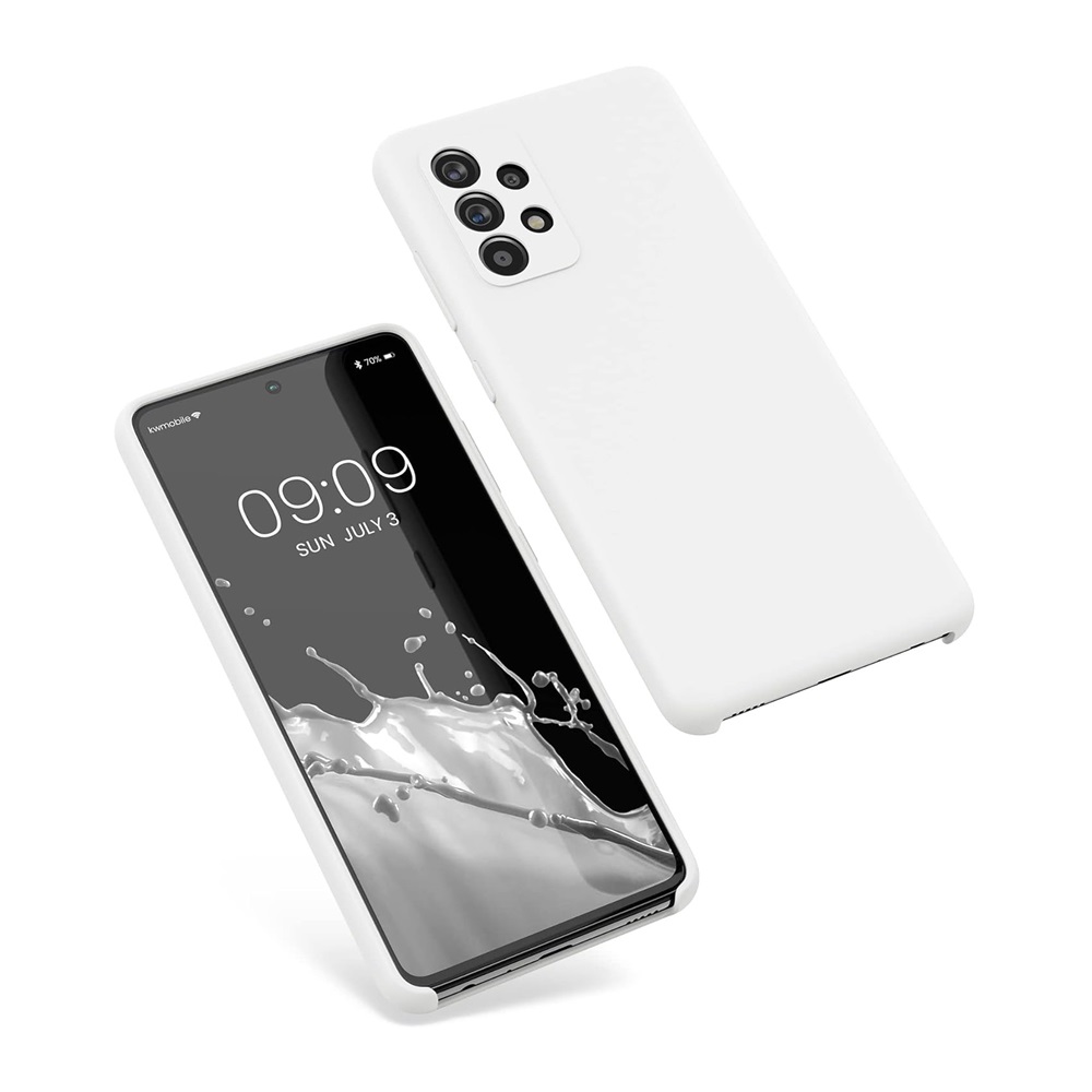 Helmet Case Liquid Silicone Samsung A52, White